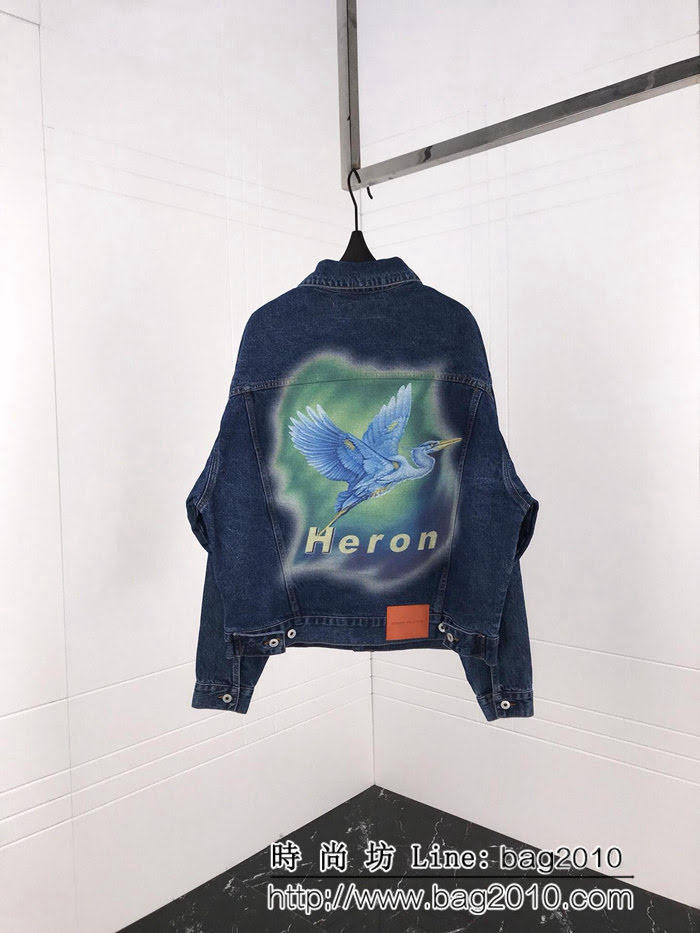 Heron Preston仙鶴 爆款 牛仔夾克 朱一龍機場同款 男女同款 ydi1614
